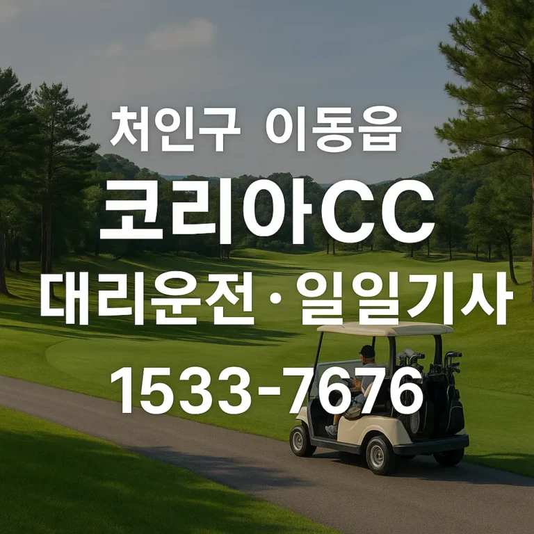 코리아CC 골프장 대리운전 일일기사