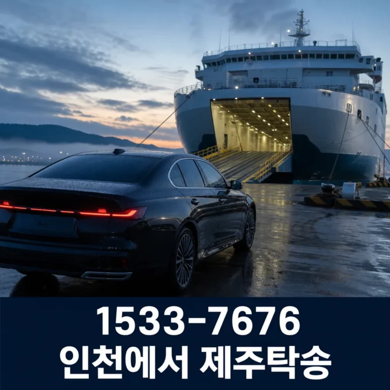 인천에서 제주탁송, 항구 선택부터 차량 인계까지