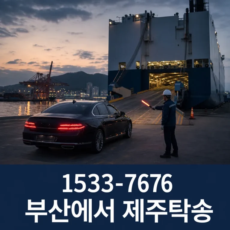 부산에서 제주탁송, 항구 선택부터 차량 인계까지